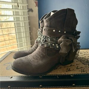 Not Rated Suede Ankle Booties, Size 6.5